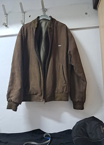 Haki /kahve çift taraflı Fermuarlı Erkek Ceket - Görsel 4