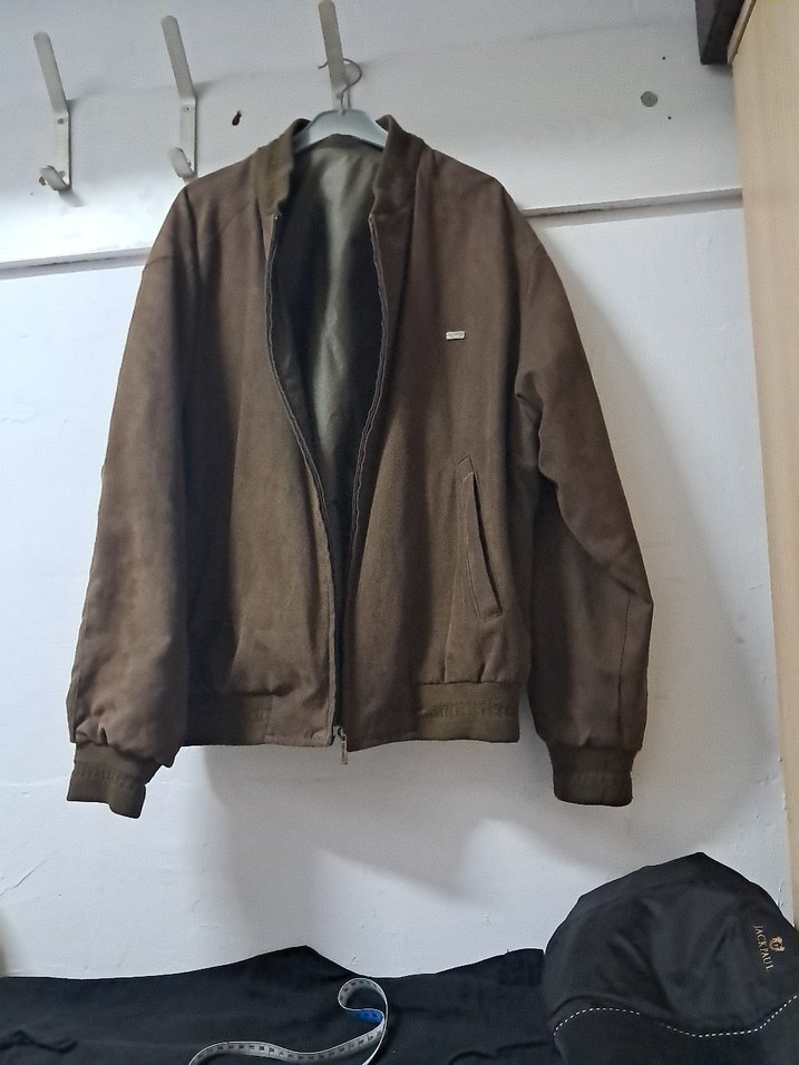 Haki /kahve çift taraflı Fermuarlı Erkek Ceket - Görsel 4