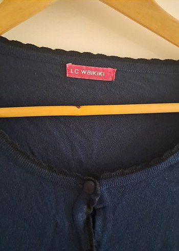 Düğmeli Lacivert Kadın Hırka - Görsel 2