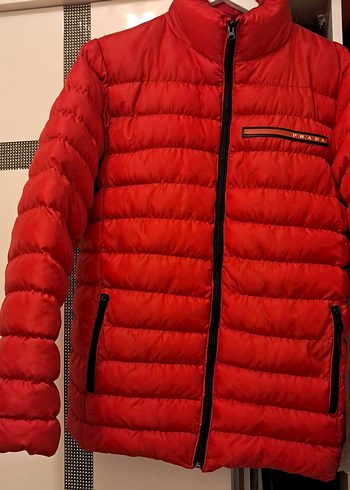 Kırmızı Şişme Kadın Mont - Görsel 2