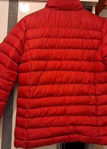 Kırmızı Şişme Kadın Mont - Görsel 5