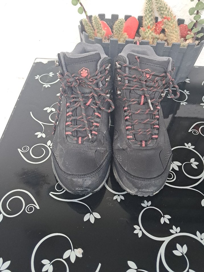 Siyah Bay bayan Outdoor Botları Velcro Detaylı - Görsel 4