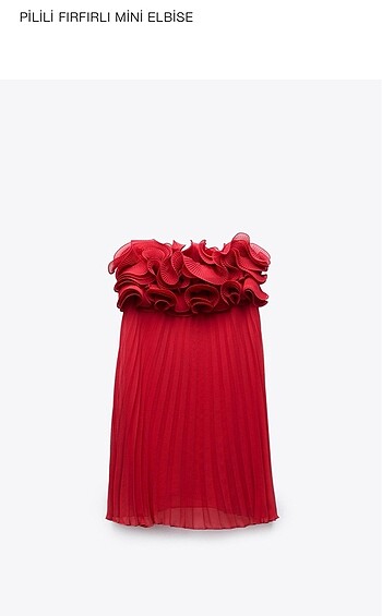 Zara pilili fırfırlı elbise