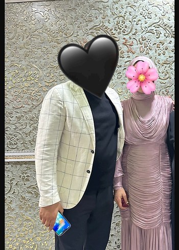 Pembe Drapeli Uzun Abiye Elbise - Görsel 3