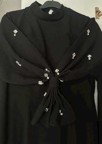 Uzun Siyah Goth Balıkçı Yaka Elbise - Görsel 4