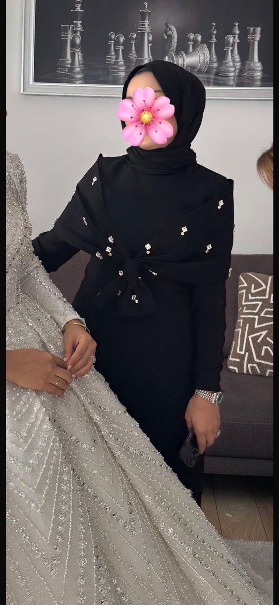 Uzun Siyah Goth Balıkçı Yaka Elbise - Görsel 2