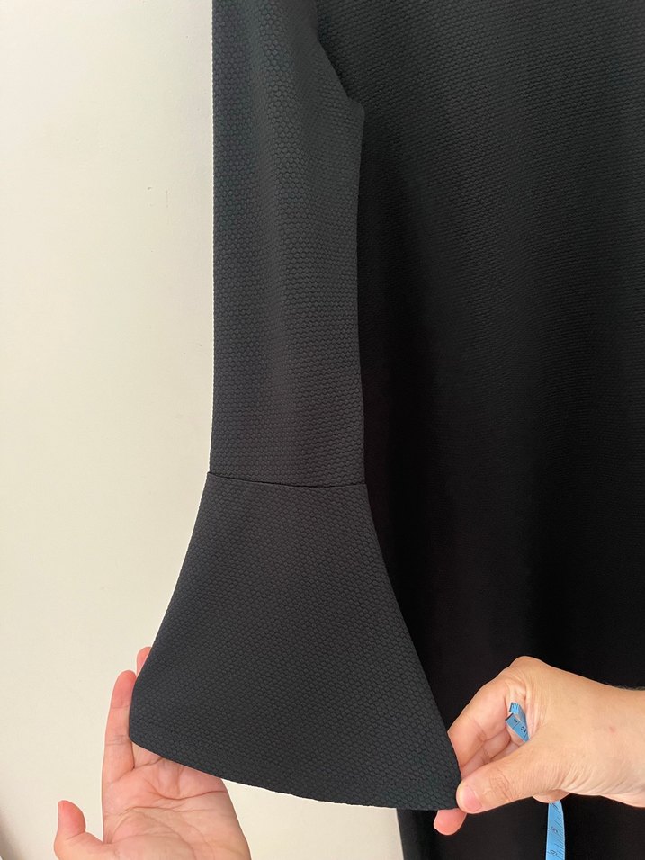 Siyah Uzun Kollu Salaş Kadın Elbise - Görsel 5