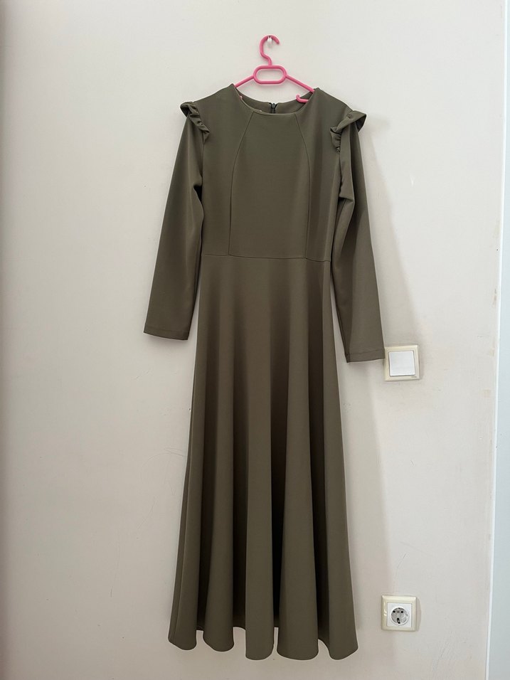 Kadın Haki Kemer, Tokalı, Sentetik Kumaş - Görsel 2