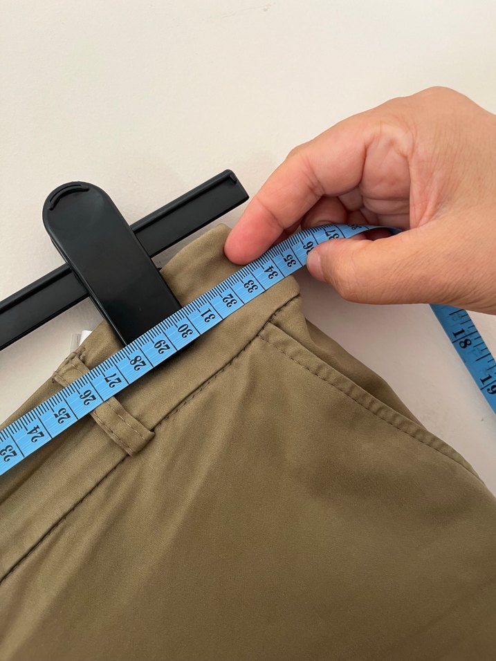 Bej Kemerli Kadın Kumaş Pantolon - Görsel 3