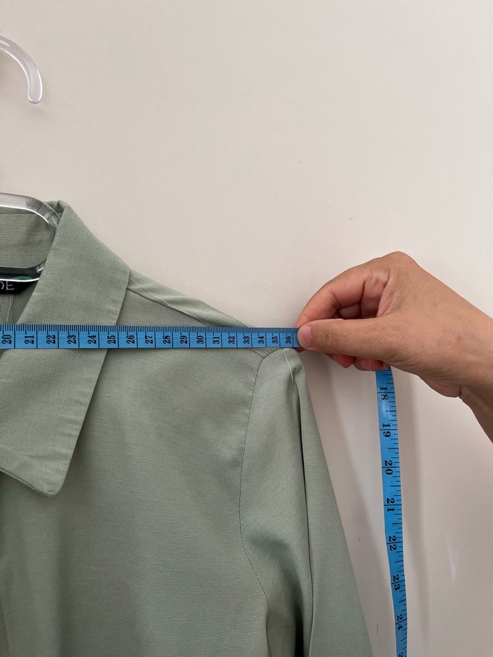 Düğmeli Uzun Kollu Keten Kadın Gömlek - Görsel 4