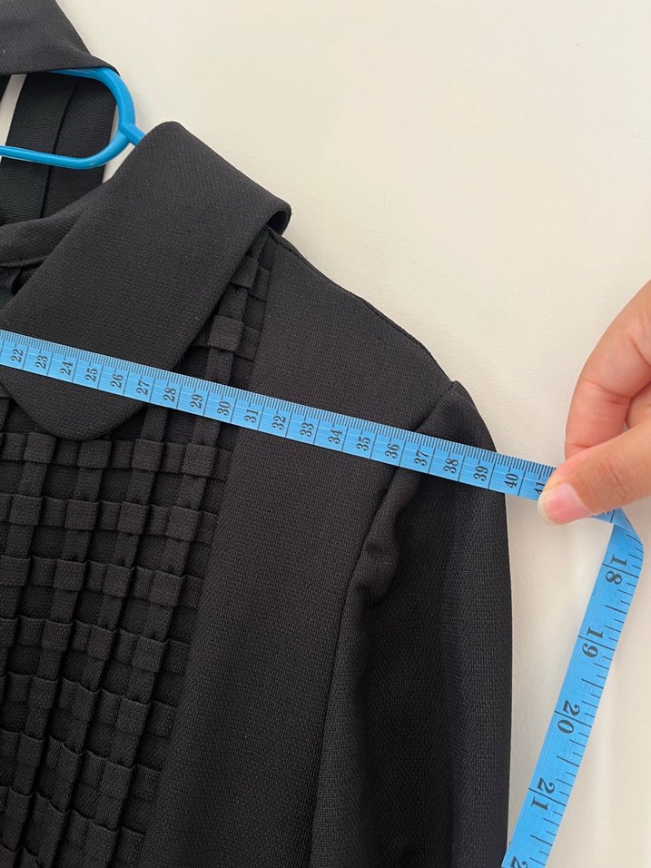 Siyah Pilili Uzun Kollu Gotik Elbise - Görsel 2