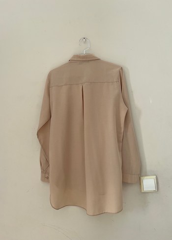 Bej Kadın Gömlek Uzun Kollu Düğmeli - Görsel 3