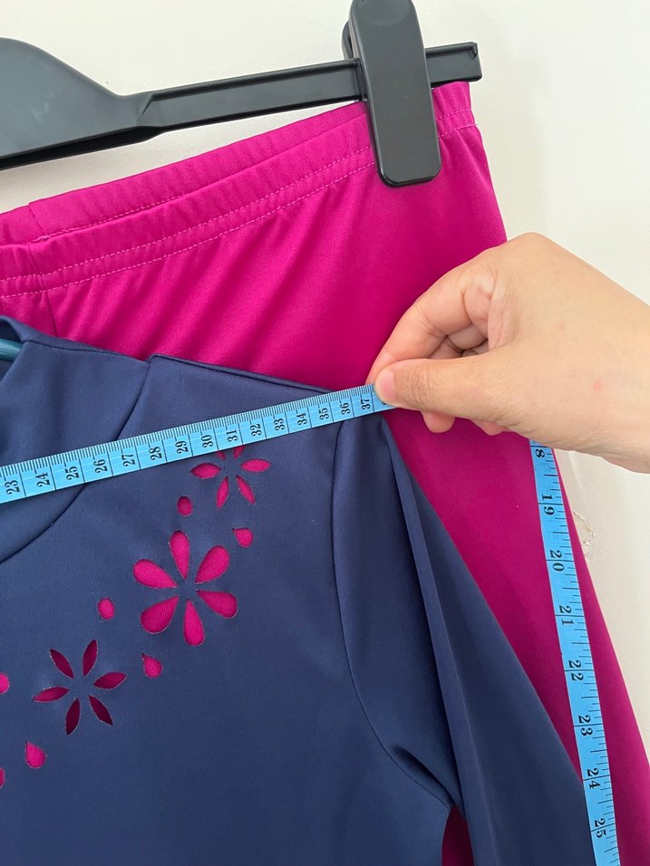 Çiçek Baskılı Lacivert Uzun Kollu Tunik - Görsel 4