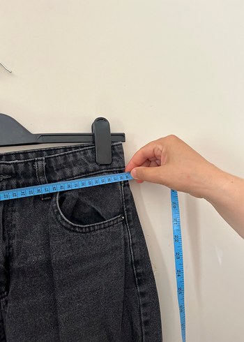 Gri Kadın Denim Midi Boy Kot Pantolon - Görsel 3