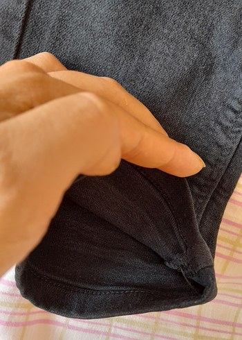 l Beden siyah Renk Kadın Siyah Denim Pantolon