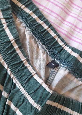 %100 Pamuklu Çizgili Yılbaşı Pijama Takımı - Görsel 7