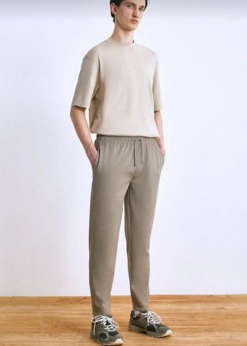 Huxley Regular Bağcıklı Vizon Pantolon