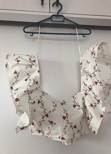 ZARA CROP FLORAL TOP YAZLIK 
