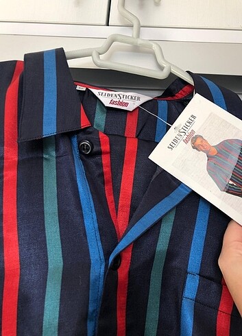 Seıden Stıcker Çizgili Pijama Takımı - Görsel 8