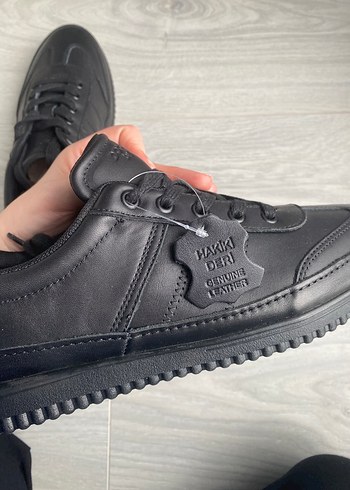 Siyah Erkek Spor Ayakkabı hakiki deri - Görsel 4