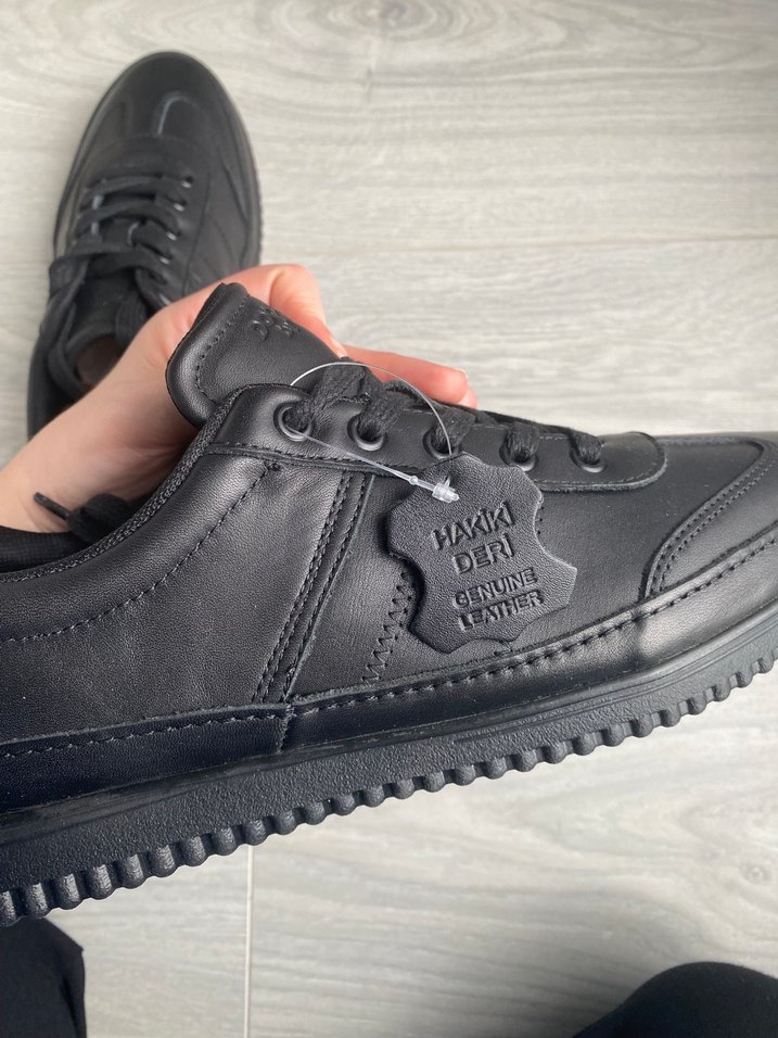 Siyah Erkek Spor Ayakkabı hakiki deri - Görsel 4