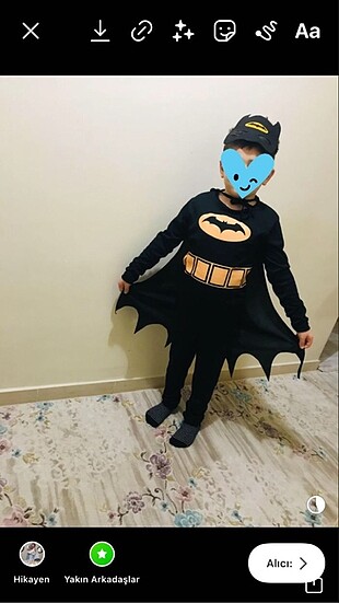 9 Yaş Beden Batman kostüm