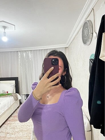 s Beden mor Renk Mor bluz