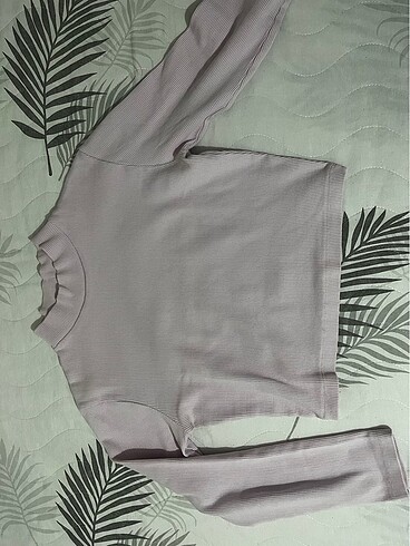 s Beden mor Renk Lila crop bluz