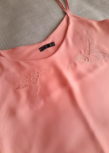 Vakko Askılı Pembe Şık Bluz