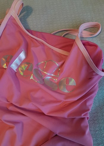 13-14 Yaş Beden pembe Renk Ellesse Çift Kat Pembe Mayo Bikini