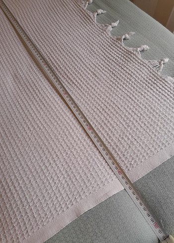 Vintage Yüzde Yüz Pamuklu  Beyaz Pike - Görsel 6