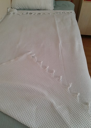 Vintage Yüzde Yüz Pamuklu  Beyaz Pike - Görsel 2