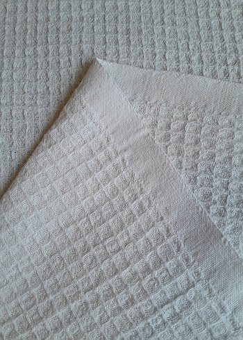 Vintage Yüzde Yüz Pamuklu  Beyaz Pike - Görsel 5