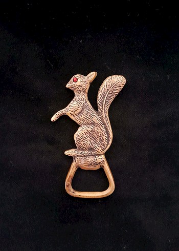 Vintage Pirinç Sincap Şişe Açacağı / Nadir - Görsel 3