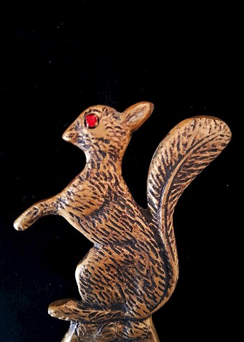 Vintage Pirinç Sincap Şişe Açacağı / Nadir - Görsel 6