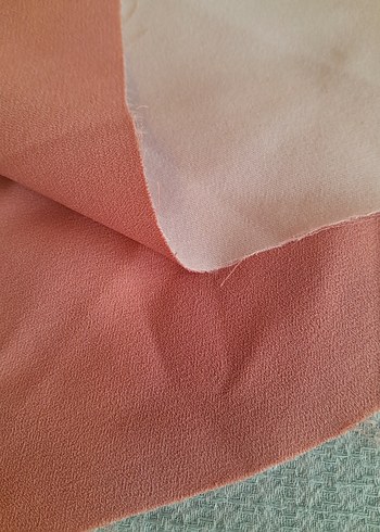 Beden pembe Renk Kendinden Astarlı Pembe Parça Kumaş