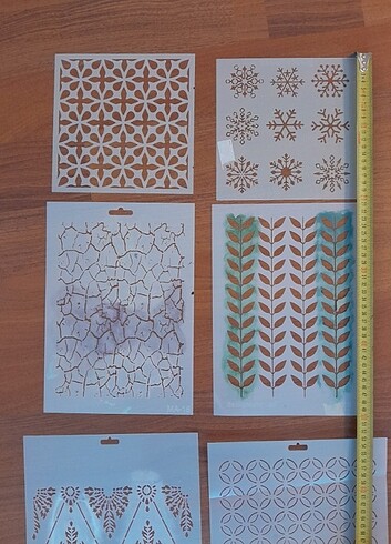 6 Adet Stencil / Stencıl / Şablon