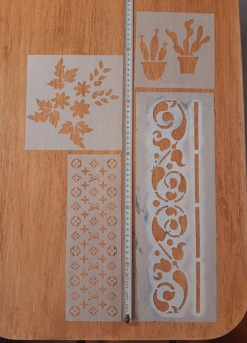 Beden beyaz Renk 6 Adet Stencil / Stencıl / Şablon