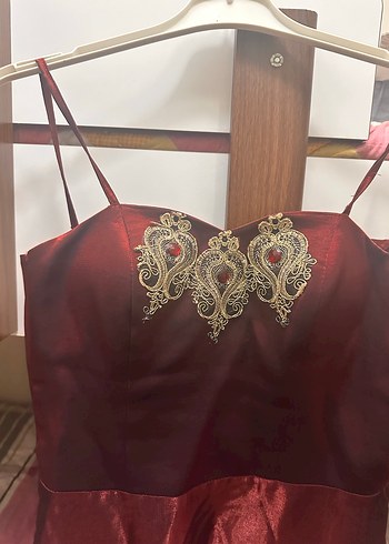 s Beden bordo Renk Bordo Bindallı kına elbisesi tesettür veya açık hanımlar için