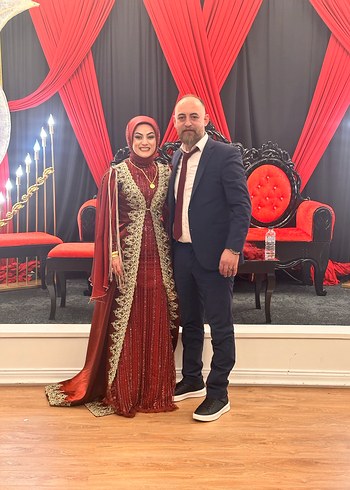 s Beden Bordo Bindallı kına elbisesi tesettür veya açık hanımlar için