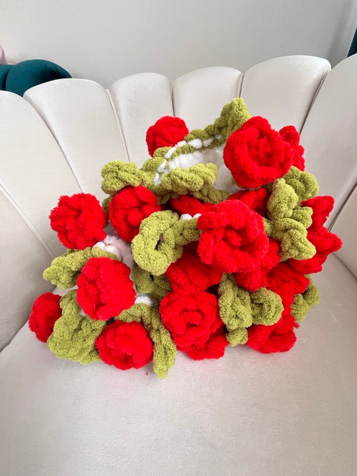 Puffy gül buket battaniye - Görsel 3