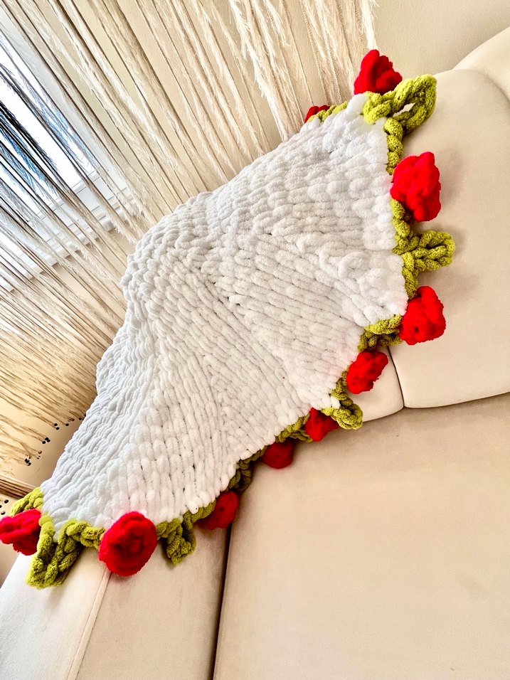 Puffy gül buket battaniye - Görsel 4