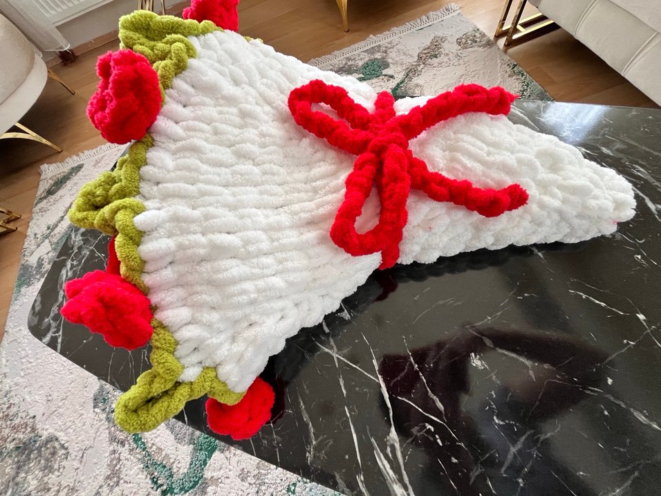 Puffy gül buket battaniye - Görsel 2