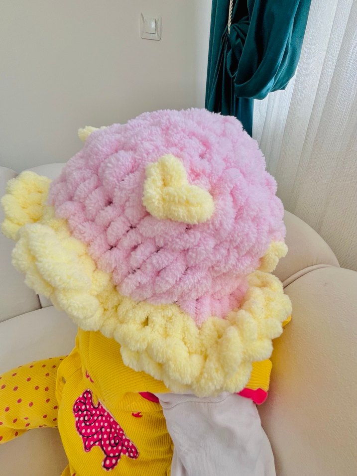 Puffy fırfır şapka - Görsel 3