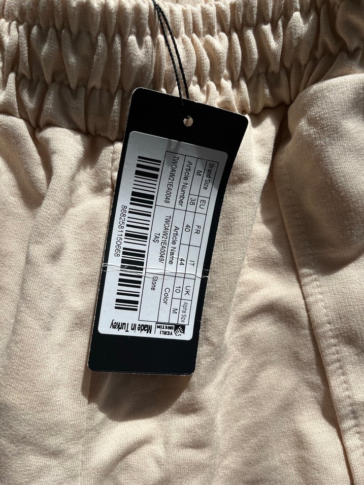 Bej Beli Kemerli Rahat Kadın Eşofman - Görsel 2