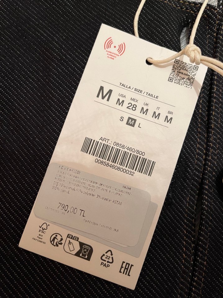 Düğmeli Siyah Kot Yelek - Görsel 4