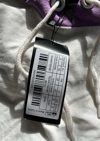 Kadın Mor Renkli Kapüşonlu Sweatshirt - Görsel 2