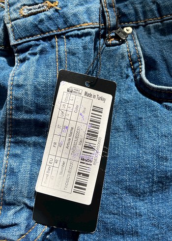 Kadın Lacivert Bol Kesim Midi Denim Pantolon - Görsel 3