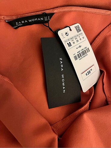 38 Beden turuncu Renk Zara Sırtı Açık Elbise