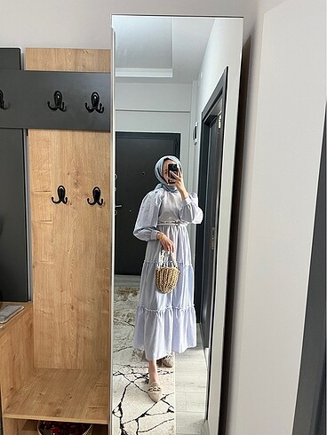 xl Beden mavi Renk Yazlık Elbise